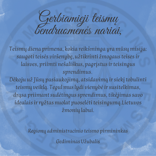 Su Lietuvos teismų diena!