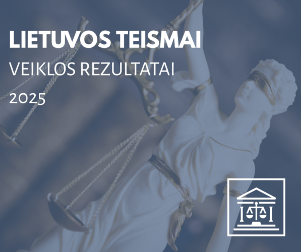 2025 m. Lietuvos teismų veiklos ataskaita: greičiausias ir efektyviausias bylų nagrinėjimo greitis ES, mažėjantis finansavimas ir saugumo klausimai