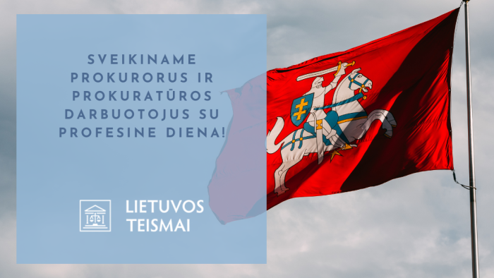 Sveikinimas prokuratūros bendruomenei su profesine švente