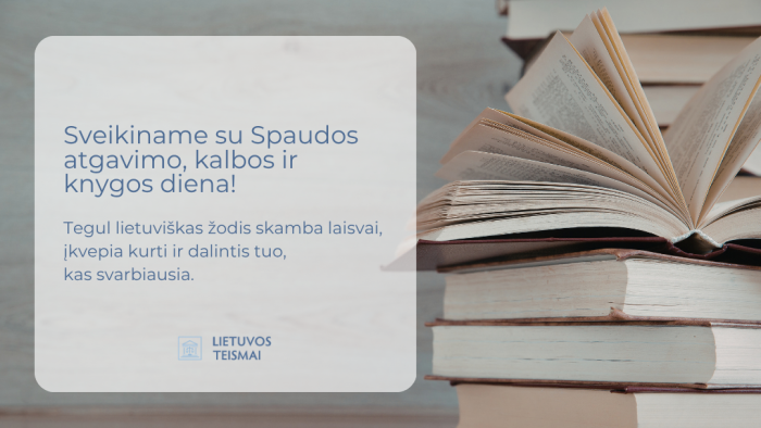 Su Spaudos atgavimo, kalbos ir knygos diena!