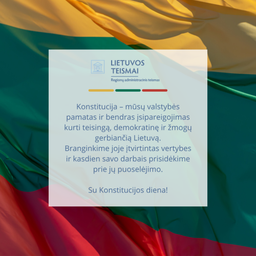 Sveikinimas su Konstitucijos diena